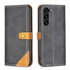 For Samsung Galaxy S23+ 5G Color Matching Double Sewing Thread Leather Phone Case(Black) - 1