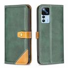For Xiaomi 12T / 12T Pro / Redmi K50 Ultra Color Matching Double Sewing Thread Leather Phone Case(Green) - 1