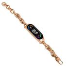 For Xiaomi Mi Band 5 / 6 Corrugated Twist Chain Metal Watch Band(Rose Gold) - 1