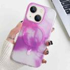 For iPhone 14 Plus Watercolor Magsafe Phone Case(Purple) - 1