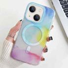 For iPhone 14 Plus Watercolor Magsafe Phone Case(Light Blue) - 1