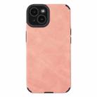 For iPhone 14 Plus TPU Leather Phone Case(Pink) - 1