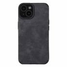 For iPhone 14 Plus TPU Leather Phone Case(Black) - 1