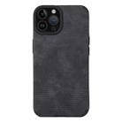 For iPhone 14 Pro Max TPU Leather Phone Case(Black) - 1