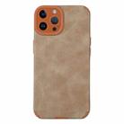 For iPhone 13 Pro TPU Leather Phone Case(Brown) - 1