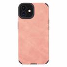 For iPhone 12 TPU Leather Phone Case(Pink) - 1