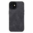 For iPhone 12 TPU Leather Phone Case(Black) - 1