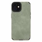 For iPhone 12 TPU Leather Phone Case(Green) - 1