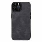 For iPhone 12 Pro Max TPU Leather Phone Case(Black) - 1