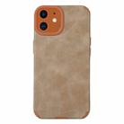 For iPhone 11 TPU Leather Phone Case(Brown) - 1