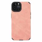 For iPhone 11 Pro Max TPU Leather Phone Case(Pink) - 1