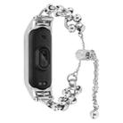 For Xiaomi Mi Band 3 / 4 Bead Steel Chain Metal Watch Band(Silver) - 1