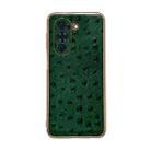 For Huawei nova 10 Genuine Leather Ostrich Texture Nano Plating Phone Case(Green) - 1