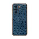 For Huawei nova 10 Pro Genuine Leather Ostrich Texture Nano Plating Phone Case(Blue) - 1