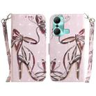 For Infinix Hot 12 Pro 3D Colored Horizontal Flip Leather Phone Case(Butterfly High-heeled) - 1