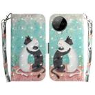 For Infinix Note 12 Pro 4G 3D Colored Horizontal Flip Leather Phone Case(Black White Cat) - 1