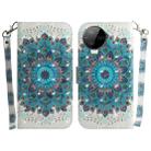 For Infinix Note 12 Pro 4G 3D Colored Horizontal Flip Leather Phone Case(Peacock Wreath) - 1