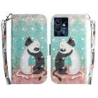 For Infinix Note 12 Pro 5G 3D Colored Horizontal Flip Leather Phone Case(Black White Cat) - 1