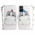 For Infinix Smart 6 Plus 3D Colored Horizontal Flip Leather Phone Case(Cute Cat) - 1