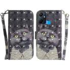 For Infinix Smart 6 Plus 3D Colored Horizontal Flip Leather Phone Case(Hug Cat) - 1