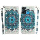 For Infinix Smart 6 Plus 3D Colored Horizontal Flip Leather Phone Case(Peacock Wreath) - 1