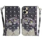 For Realme 9i 5G 3D Colored Horizontal Flip Leather Phone Case(Hug Cat) - 1