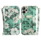 For Realme 9i 5G 3D Colored Horizontal Flip Leather Phone Case(Watercolor Flower) - 1