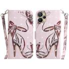 For Realme 9i 5G 3D Colored Horizontal Flip Leather Phone Case(Butterfly High-heeled) - 1