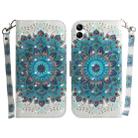 For Samsung Galaxy A04/M13 5G 3D Colored Horizontal Flip Leather Phone Case(Peacock Wreath) - 1