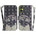 For Tecno Camon 19 Neo 3D Colored Horizontal Flip Leather Phone Case(Hug Cat) - 1