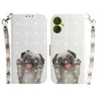 For Tecno Camon 19 Neo 3D Colored Horizontal Flip Leather Phone Case(Pug) - 1