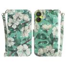 For Tecno Camon 19 Neo 3D Colored Horizontal Flip Leather Phone Case(Watercolor Flower) - 1