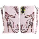 For Tecno Camon 19 Neo 3D Colored Horizontal Flip Leather Phone Case(Butterfly High-heeled) - 1