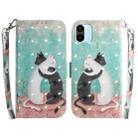 For Xiaomi Redmi A1 3D Colored Horizontal Flip Leather Phone Case(Black White Cat) - 1