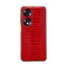 For Hono 70 Genuine Leather Weilai Series Nano Plating Phone Case(Red) - 1