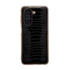 For Huawei nova 10 Genuine Leather Weilai Series Nano Plating Phone Case(Black) - 1
