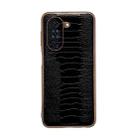 For Huawei nova 10 Pro Genuine Leather Weilai Series Nano Plating Phone Case(Black) - 1