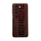 For Huawei nova 10 Pro Genuine Leather Weilai Series Nano Plating Phone Case(Coffee) - 1