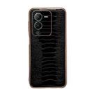 For vivo S15 5G Genuine Leather Weilai Series Nano Plating Phone Case(Black) - 1