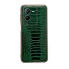 For vivo S15 5G Genuine Leather Weilai Series Nano Plating Phone Case(Green) - 1