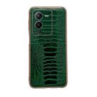 For vivo S15 Pro 5G Genuine Leather Weilai Series Nano Plating Phone Case(Green) - 1
