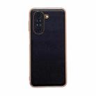 For Huawei nova 10 Genuine Leather Xiaoya Series Nano Plating Phone Case(Black) - 1