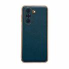 For Huawei nova 10 Pro Genuine Leather Xiaoya Series Nano Plating Phone Case(Dark Green) - 1