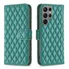 For Samsung Galaxy S23 Ultra 5G Diamond Lattice Wallet Leather Flip Phone Case(Green) - 1