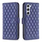 For Samsung Galaxy S23 5G Diamond Lattice Wallet Leather Flip Phone Case(Blue) - 1