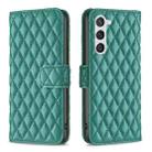 For Samsung Galaxy S23 5G Diamond Lattice Wallet Leather Flip Phone Case(Green) - 1