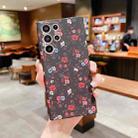 For Samsung Galaxy S21+ 5G Small Floral Phone Case(Black Red Flower) - 1