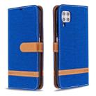 For Huawei P40 Lite Color Matching Denim Texture Horizontal Flip Leather Case with Holder & Card Slots & Wallet & Lanyard(Royal Blue) - 1