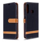 For Huawei P40 Lite E / Y7P Color Matching Denim Texture Horizontal Flip Leather Case with Holder & Card Slots & Wallet & Lanyard(Black) - 1