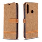 For Huawei P40 Lite E / Y7P Color Matching Denim Texture Horizontal Flip Leather Case with Holder & Card Slots & Wallet & Lanyard(Brown) - 1